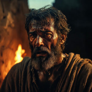 Peter at the fire — the angel said tell Peter after the resurrection